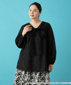 Leilian PLUS HOUSE / レリアンプラスハウス シャツ・ブラウス | ボウタイブラウス【BOURGE】