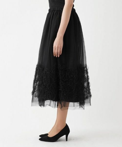Leilian PLUS HOUSE / レリアンプラスハウス ミニ・ひざ丈スカート | チュールフリルスカート【BOURGE】 | 詳細10
