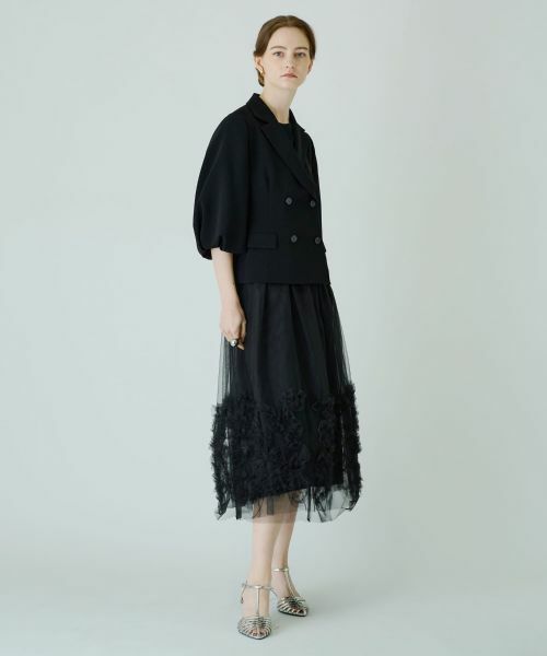 Leilian PLUS HOUSE / レリアンプラスハウス ミニ・ひざ丈スカート | チュールフリルスカート【BOURGE】 | 詳細5