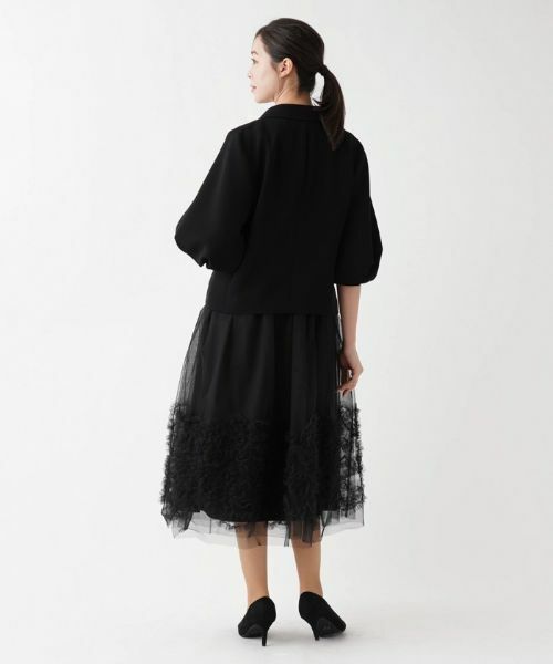 Leilian PLUS HOUSE / レリアンプラスハウス ミニ・ひざ丈スカート | チュールフリルスカート【BOURGE】 | 詳細8