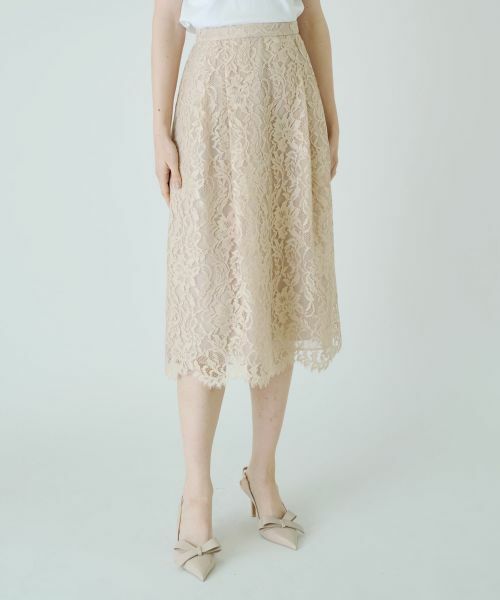 Leilian PLUS HOUSE / レリアンプラスハウス ミニ・ひざ丈スカート | フラワーレースミディ丈スカート【BOURGE】 | 詳細11