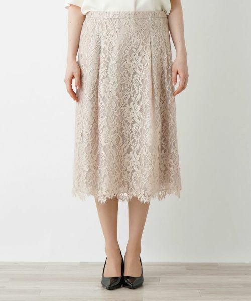 Leilian PLUS HOUSE / レリアンプラスハウス ミニ・ひざ丈スカート | フラワーレースミディ丈スカート【BOURGE】 | 詳細17