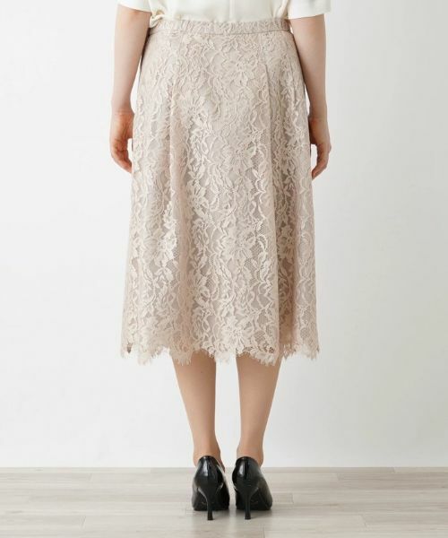 Leilian PLUS HOUSE / レリアンプラスハウス ミニ・ひざ丈スカート | フラワーレースミディ丈スカート【BOURGE】 | 詳細19