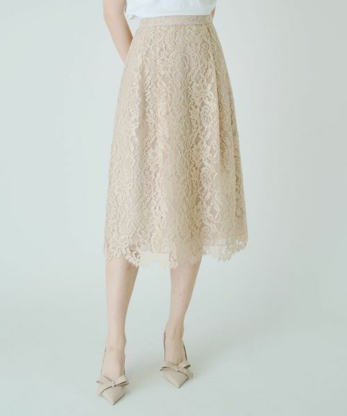 Leilian PLUS HOUSE / レリアンプラスハウス ミニ・ひざ丈スカート | フラワーレースミディ丈スカート【BOURGE】 | 詳細5