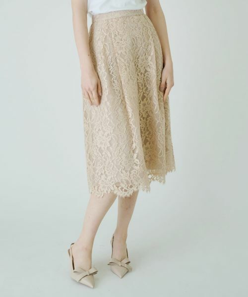 Leilian PLUS HOUSE / レリアンプラスハウス ミニ・ひざ丈スカート | フラワーレースミディ丈スカート【BOURGE】 | 詳細6