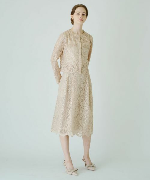 Leilian PLUS HOUSE / レリアンプラスハウス ミニ・ひざ丈スカート | フラワーレースミディ丈スカート【BOURGE】 | 詳細8