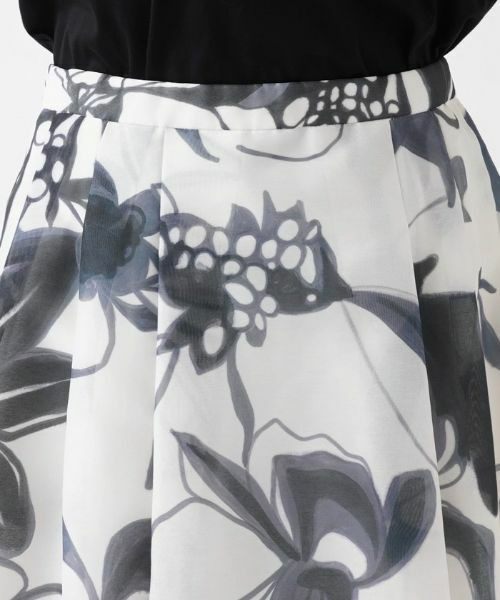Leilian PLUS HOUSE / レリアンプラスハウス ミニ・ひざ丈スカート | 大花スカート【BOURGE】 | 詳細18