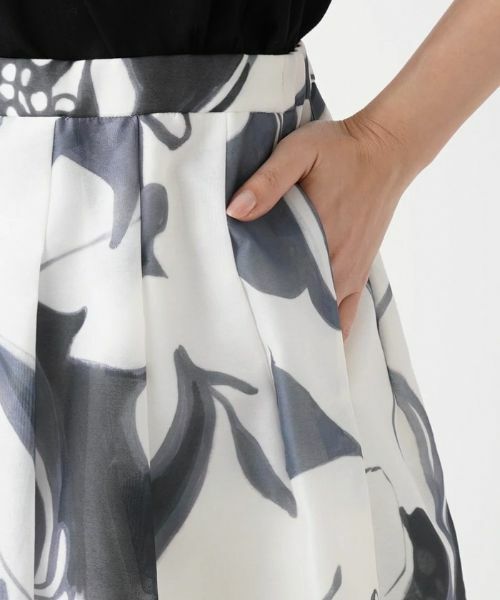 Leilian PLUS HOUSE / レリアンプラスハウス ミニ・ひざ丈スカート | 大花スカート【BOURGE】 | 詳細19