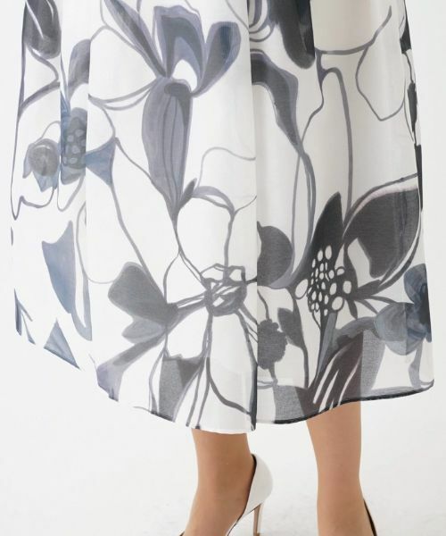 Leilian PLUS HOUSE / レリアンプラスハウス ミニ・ひざ丈スカート | 大花スカート【BOURGE】 | 詳細21