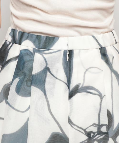 Leilian PLUS HOUSE / レリアンプラスハウス ミニ・ひざ丈スカート | 大花スカート【BOURGE】 | 詳細4