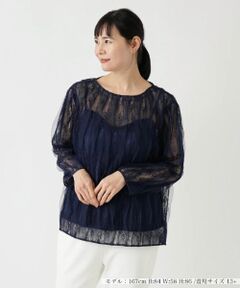 Leilian PLUS HOUSE / レリアンプラスハウス カットソー | 総レースプルオーバー【BOURGE】