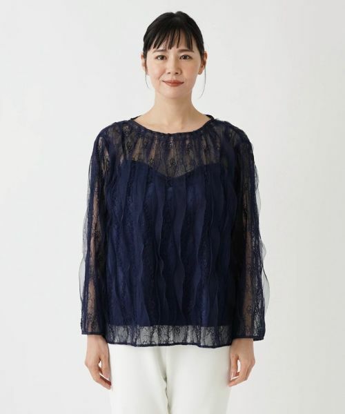 Leilian PLUS HOUSE / レリアンプラスハウス カットソー | 総レースプルオーバー【BOURGE】 | 詳細4