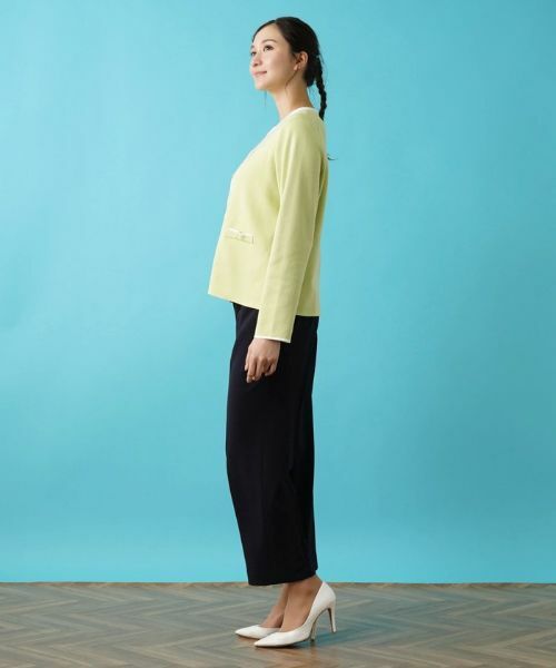 Leilian PLUS HOUSE / レリアンプラスハウス カーディガン・ボレロ | バイカラーニットカーディガン | 詳細15