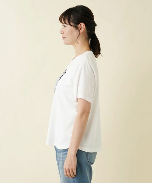 Leilian PLUS HOUSE / レリアンプラスハウス Tシャツ | 【店舗人気】洗えるパッチワークＴシャツ | 詳細5