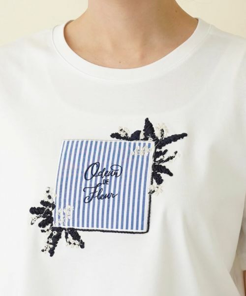 Leilian PLUS HOUSE / レリアンプラスハウス Tシャツ | 【店舗人気】洗えるパッチワークＴシャツ | 詳細7