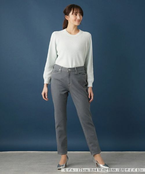 Leilian PLUS HOUSE / レリアンプラスハウス デニムパンツ | スリムテーパードデニムパンツ【L JEANS】 | 詳細1