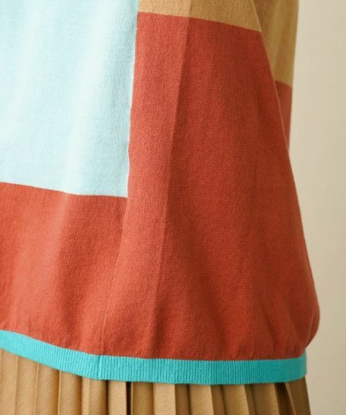 Leilian PLUS HOUSE / レリアンプラスハウス ニット・セーター | カラーブロッキングニットプルオーバー | 詳細14