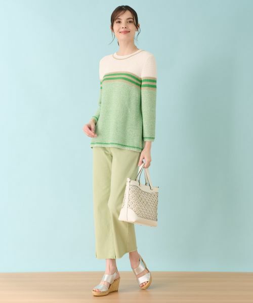 Leilian PLUS HOUSE / レリアンプラスハウス デニムパンツ | ストレッチクロップドパンツ | 詳細12