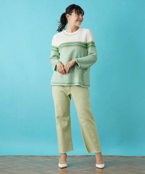 Leilian PLUS HOUSE / レリアンプラスハウス デニムパンツ | ストレッチクロップドパンツ | 詳細14