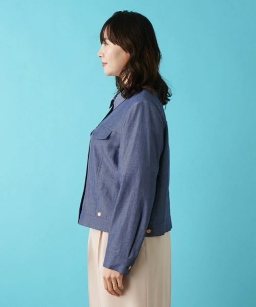 Leilian PLUS HOUSE / レリアンプラスハウス テーラードジャケット | デニム調ジャケット | 詳細5