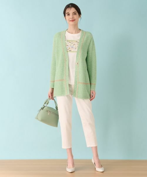 Leilian PLUS HOUSE / レリアンプラスハウス カーディガン・ボレロ | 配色カーディガン | 詳細20