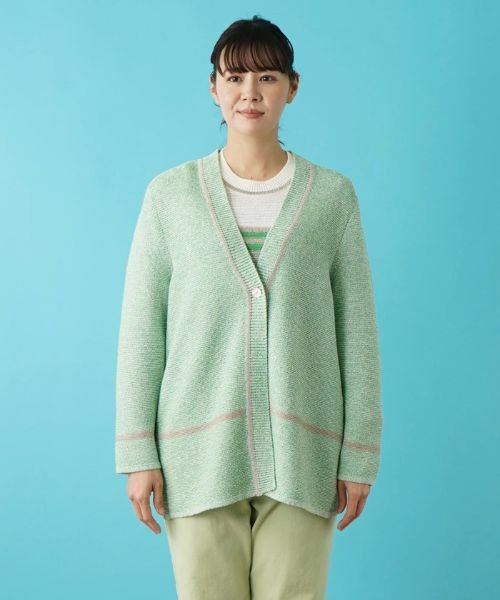 Leilian PLUS HOUSE / レリアンプラスハウス カーディガン・ボレロ | 配色カーディガン | 詳細4