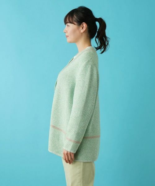Leilian PLUS HOUSE / レリアンプラスハウス カーディガン・ボレロ | 配色カーディガン | 詳細5