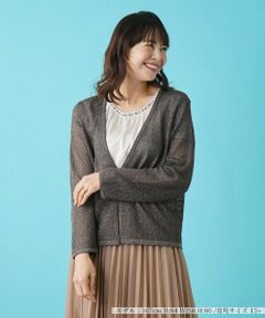 Leilian PLUS HOUSE / レリアンプラスハウス カーディガン・ボレロ | メッシュカーディガン