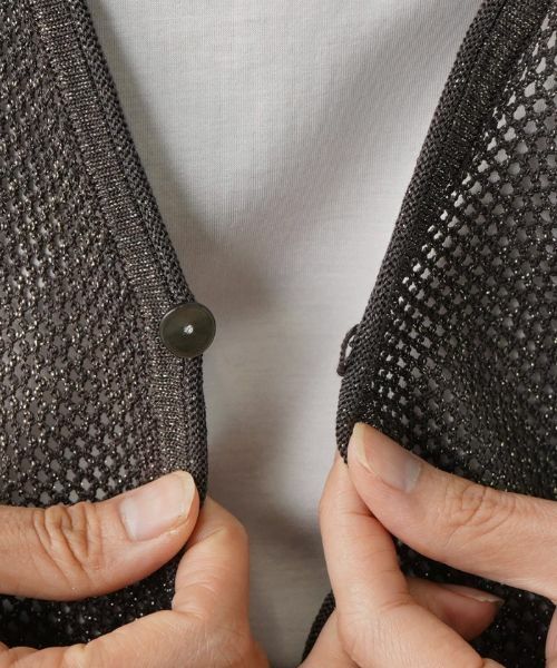 Leilian PLUS HOUSE / レリアンプラスハウス カーディガン・ボレロ | メッシュカーディガン | 詳細10