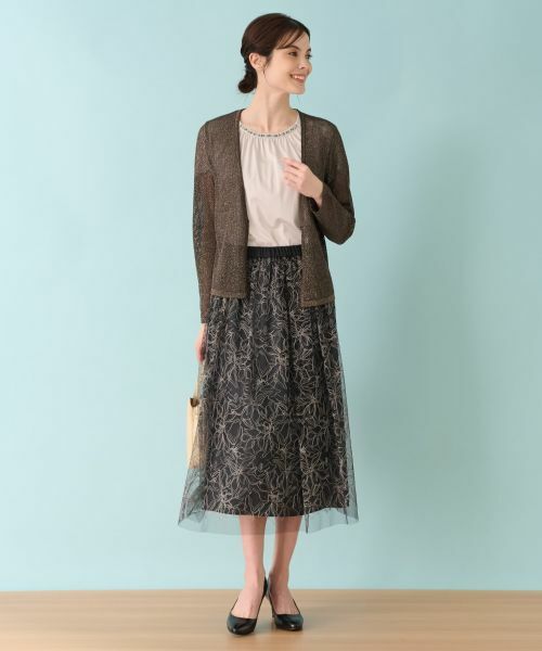 Leilian PLUS HOUSE / レリアンプラスハウス カーディガン・ボレロ | メッシュカーディガン | 詳細19