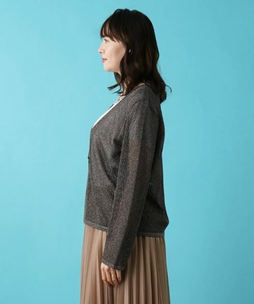 Leilian PLUS HOUSE / レリアンプラスハウス カーディガン・ボレロ | メッシュカーディガン | 詳細5