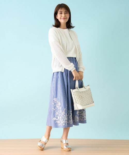 Leilian PLUS HOUSE / レリアンプラスハウス カーディガン・ボレロ | 【店舗人気】アイレット柄前ジップカーディガン | 詳細15