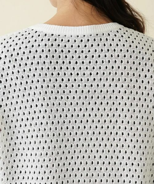 Leilian PLUS HOUSE / レリアンプラスハウス カーディガン・ボレロ | 【店舗人気】アイレット柄前ジップカーディガン | 詳細8