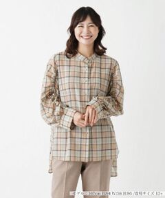 レリアン Lelian チュニック　サイズ13＋　総柄トップス　長袖トップス レリアン Lelian チュニック サイズ13＋ 総柄トップス 長袖