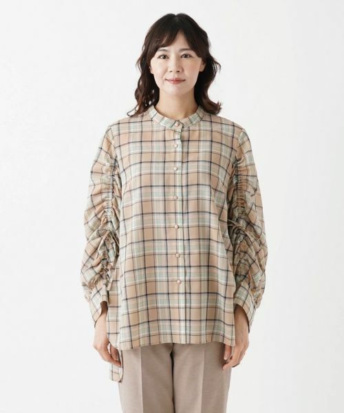 Leilian PLUS HOUSE / レリアンプラスハウス シャツ・ブラウス | チェック柄チュニックブラウス【Leilian：EZUMI】 | 詳細4