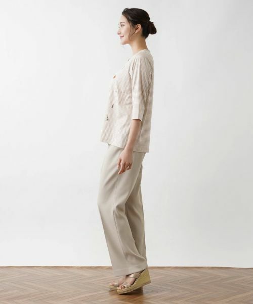 Leilian PLUS HOUSE / レリアンプラスハウス Tシャツ | 【店舗人気】7分袖ボーダーカットソー | 詳細20