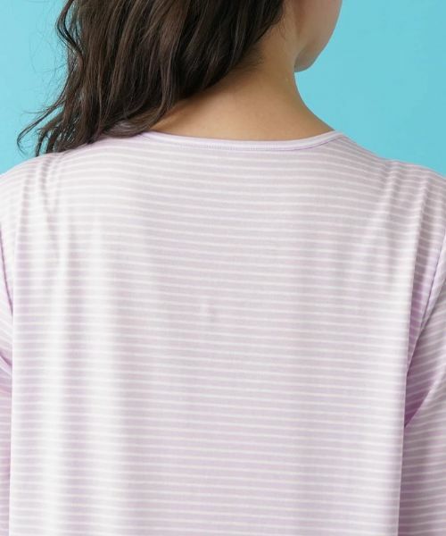 Leilian PLUS HOUSE / レリアンプラスハウス Tシャツ | 【店舗人気】7分袖ボーダーカットソー | 詳細8