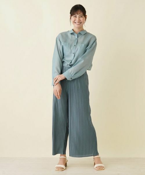 Leilian PLUS HOUSE / レリアンプラスハウス その他パンツ | 洗えるワイドパンツ【セットアップ】 | 詳細11