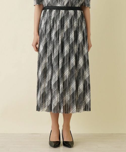 Leilian PLUS HOUSE / レリアンプラスハウス ロング・マキシ丈スカート | 洗えるモノトーンプリーツスカート【パワーネット】 | 詳細4