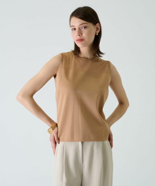 Leilian PLUS HOUSE / レリアンプラスハウス ニット・セーター | ノースリーブニットプルオーバー【BOURGE】 | 詳細1