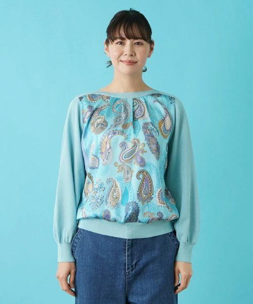 Leilian PLUS HOUSE / レリアンプラスハウス ニット・セーター | ペイズリー柄ニットプルオーバー【RATTI】 | 詳細4