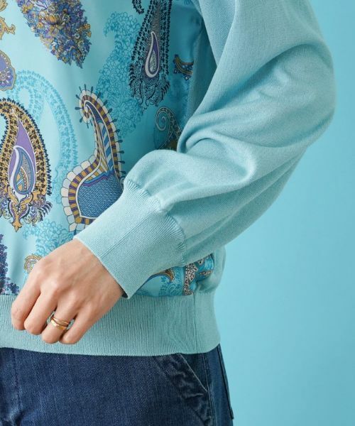Leilian PLUS HOUSE / レリアンプラスハウス ニット・セーター | ペイズリー柄ニットプルオーバー【RATTI】 | 詳細9