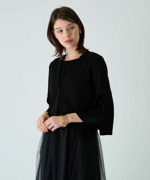 Leilian PLUS HOUSE / レリアンプラスハウス カーディガン・ボレロ | Vネックカーディガン【BOURGE】 | 詳細3