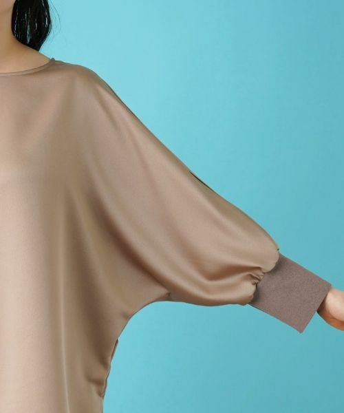 Leilian PLUS HOUSE / レリアンプラスハウス シャツ・ブラウス | 【セットアップ対応商品】サテンプルオーバーブラウス【BOURGE】 | 詳細10