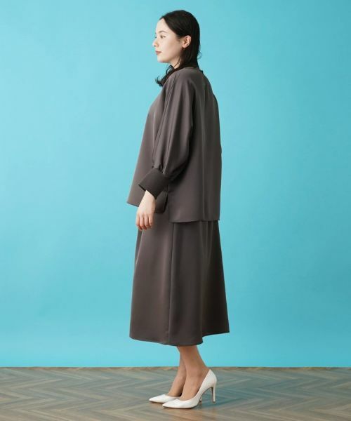 Leilian PLUS HOUSE / レリアンプラスハウス シャツ・ブラウス | 【セットアップ対応商品】サテンプルオーバーブラウス【BOURGE】 | 詳細16