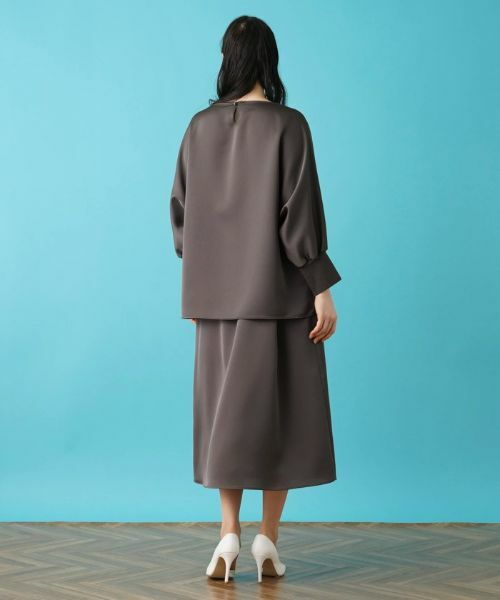 Leilian PLUS HOUSE / レリアンプラスハウス シャツ・ブラウス | 【セットアップ対応商品】サテンプルオーバーブラウス【BOURGE】 | 詳細17