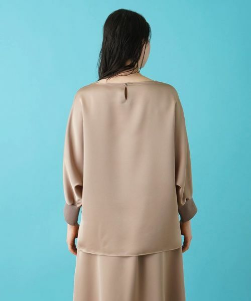 Leilian PLUS HOUSE / レリアンプラスハウス シャツ・ブラウス | 【セットアップ対応商品】サテンプルオーバーブラウス【BOURGE】 | 詳細7