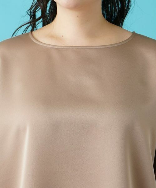 Leilian PLUS HOUSE / レリアンプラスハウス シャツ・ブラウス | 【セットアップ対応商品】サテンプルオーバーブラウス【BOURGE】 | 詳細8