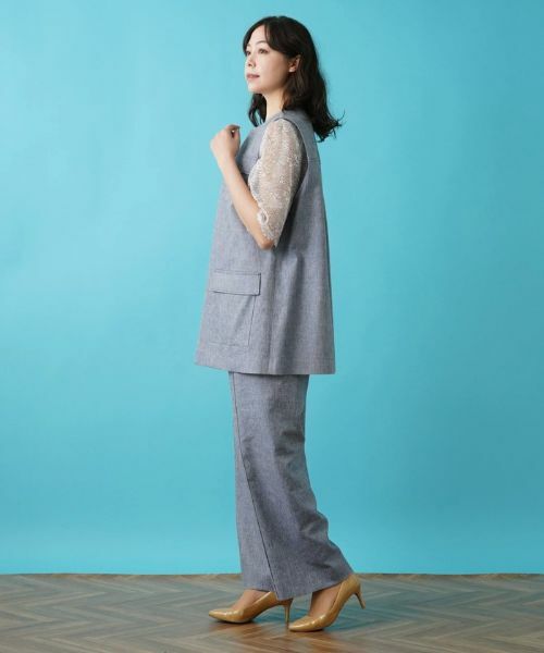 Leilian PLUS HOUSE / レリアンプラスハウス テーラードジャケット | ロングベスト【ROCHAS Premiere】 | 詳細2