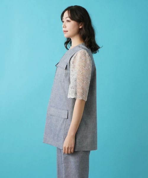 Leilian PLUS HOUSE / レリアンプラスハウス テーラードジャケット | ロングベスト【ROCHAS Premiere】 | 詳細5